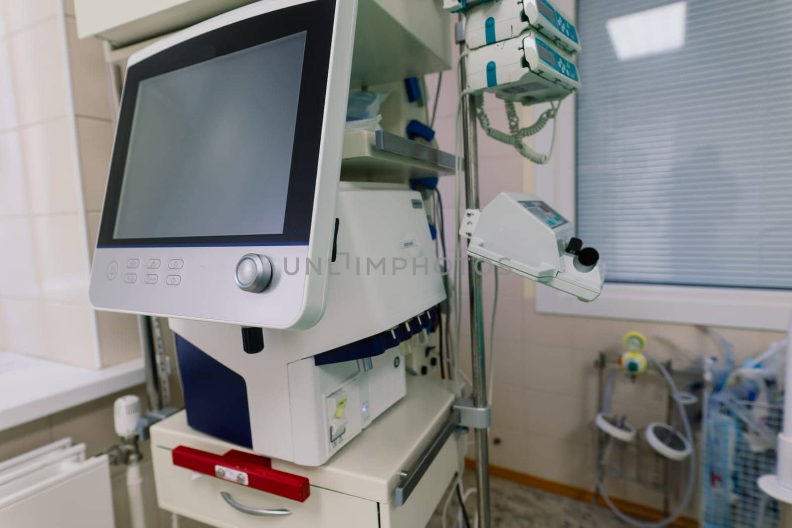 Interior view of empty operating room with new interior and equipment