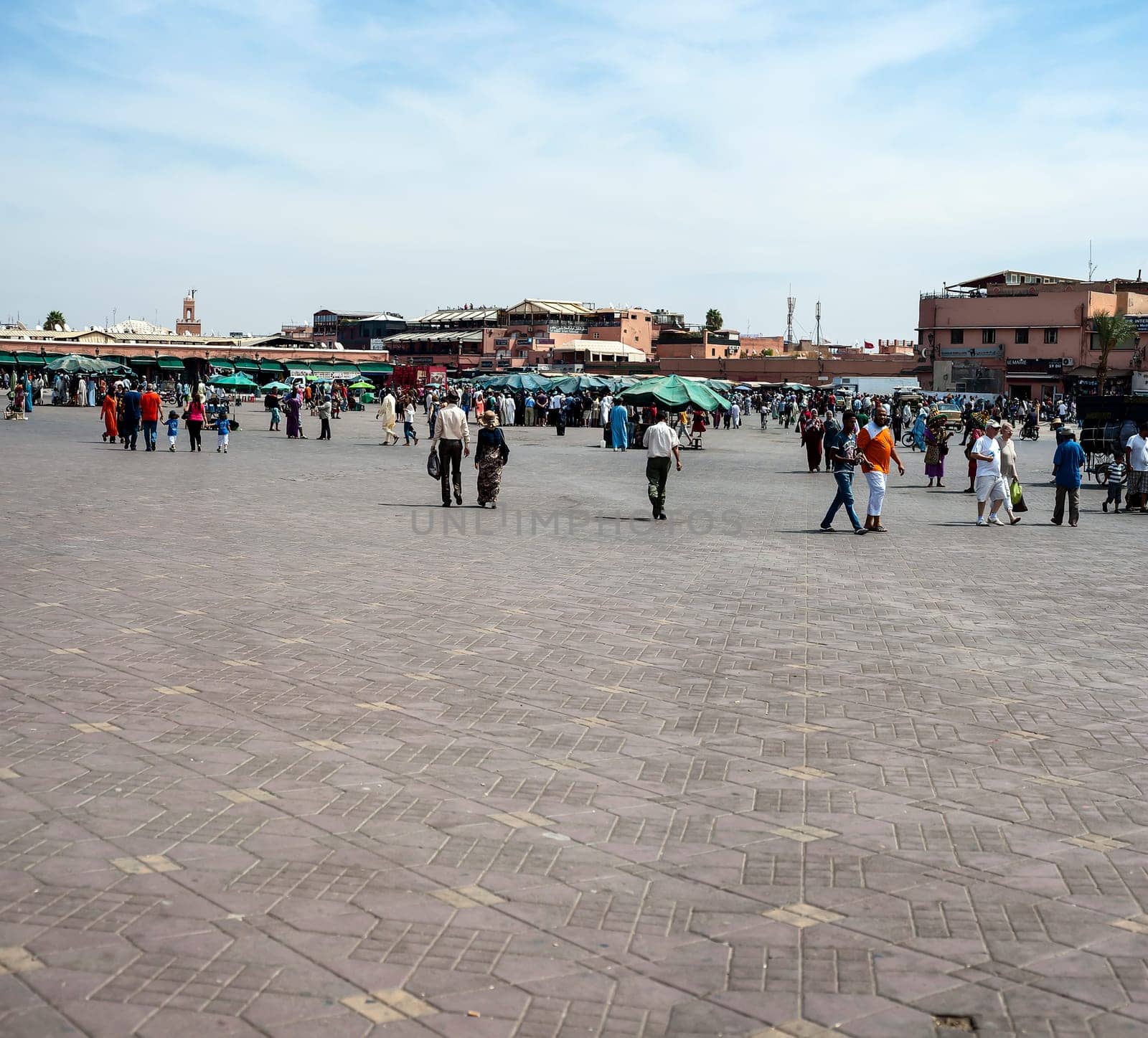 View of Jemaa el fna, Marrakech, Morocco by Giamplume