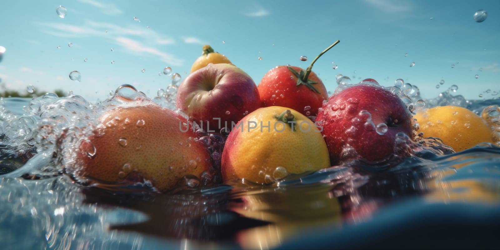 grape background fresh healthy green fruit food strawberry water vitamin drop. Generative AI. by SHOTPRIME
