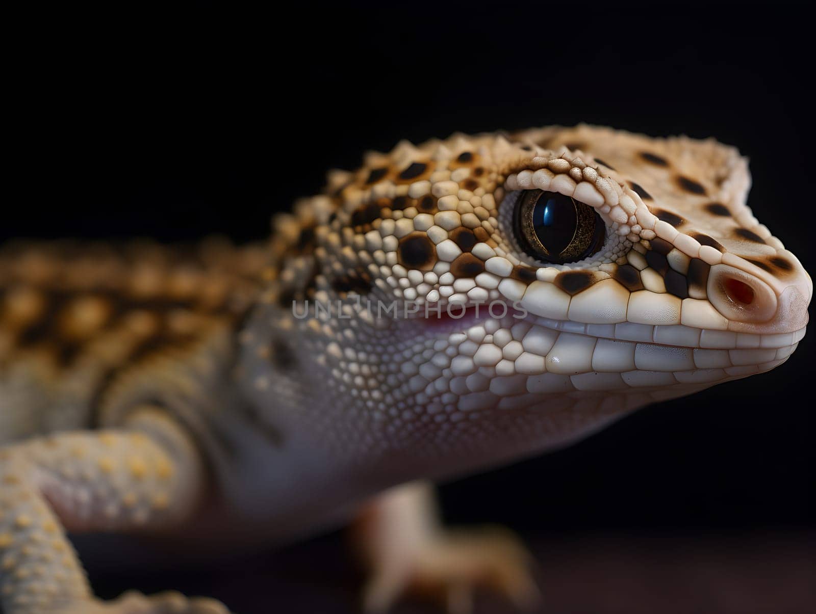 close up of beautiful lizard in the nature