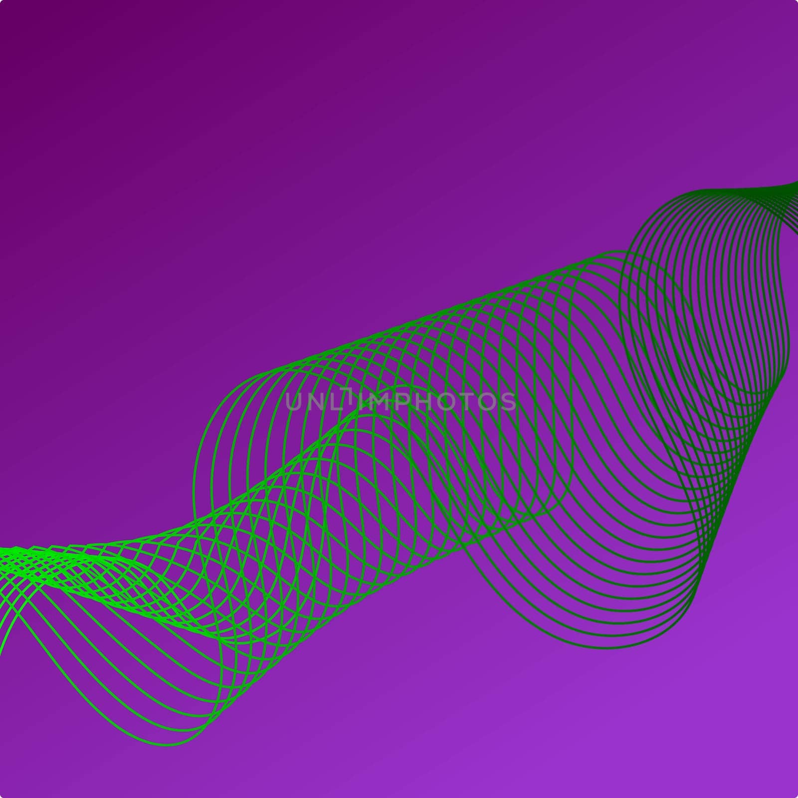 fine geometry, transition of green on purple background