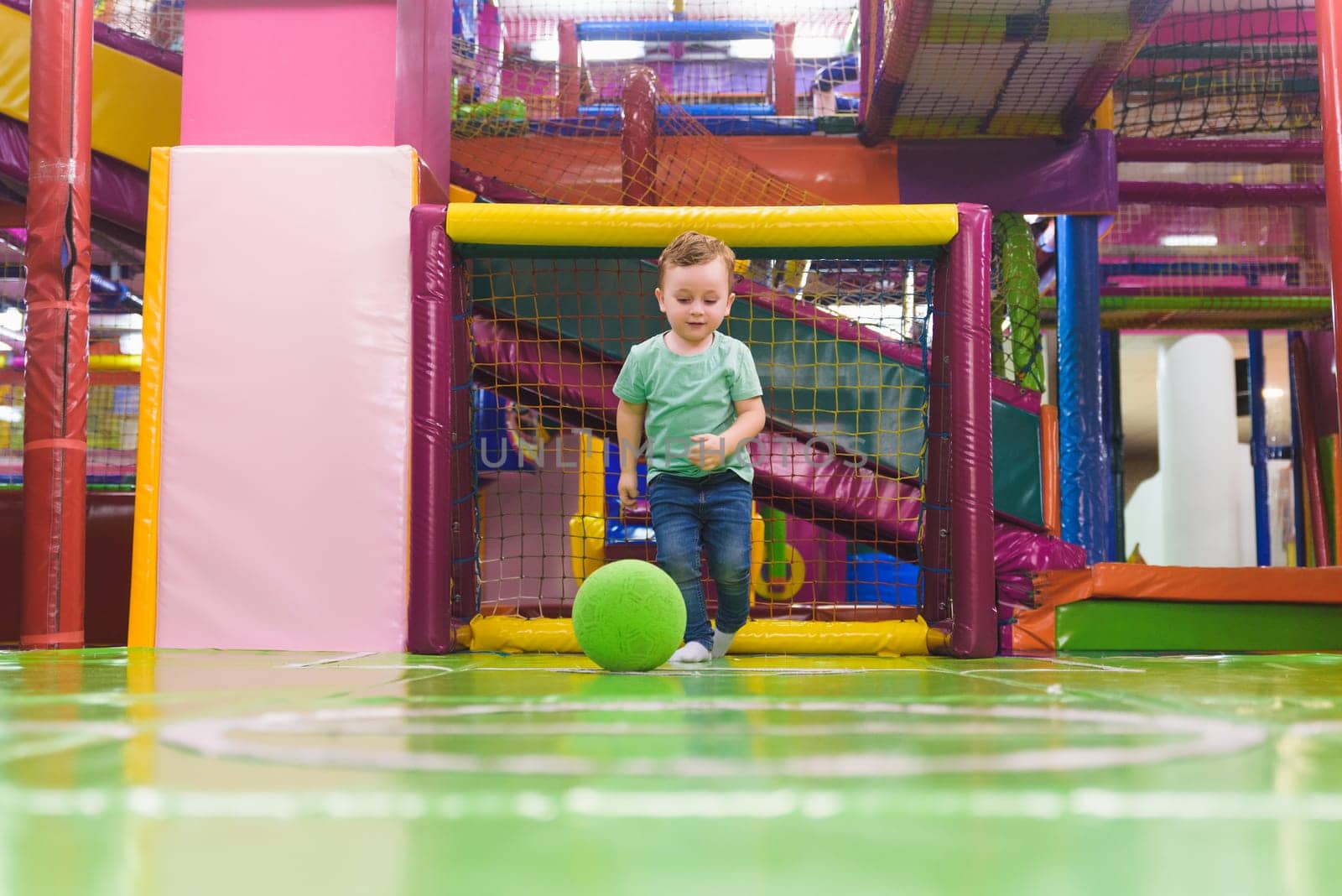 indoor playground with colored games.