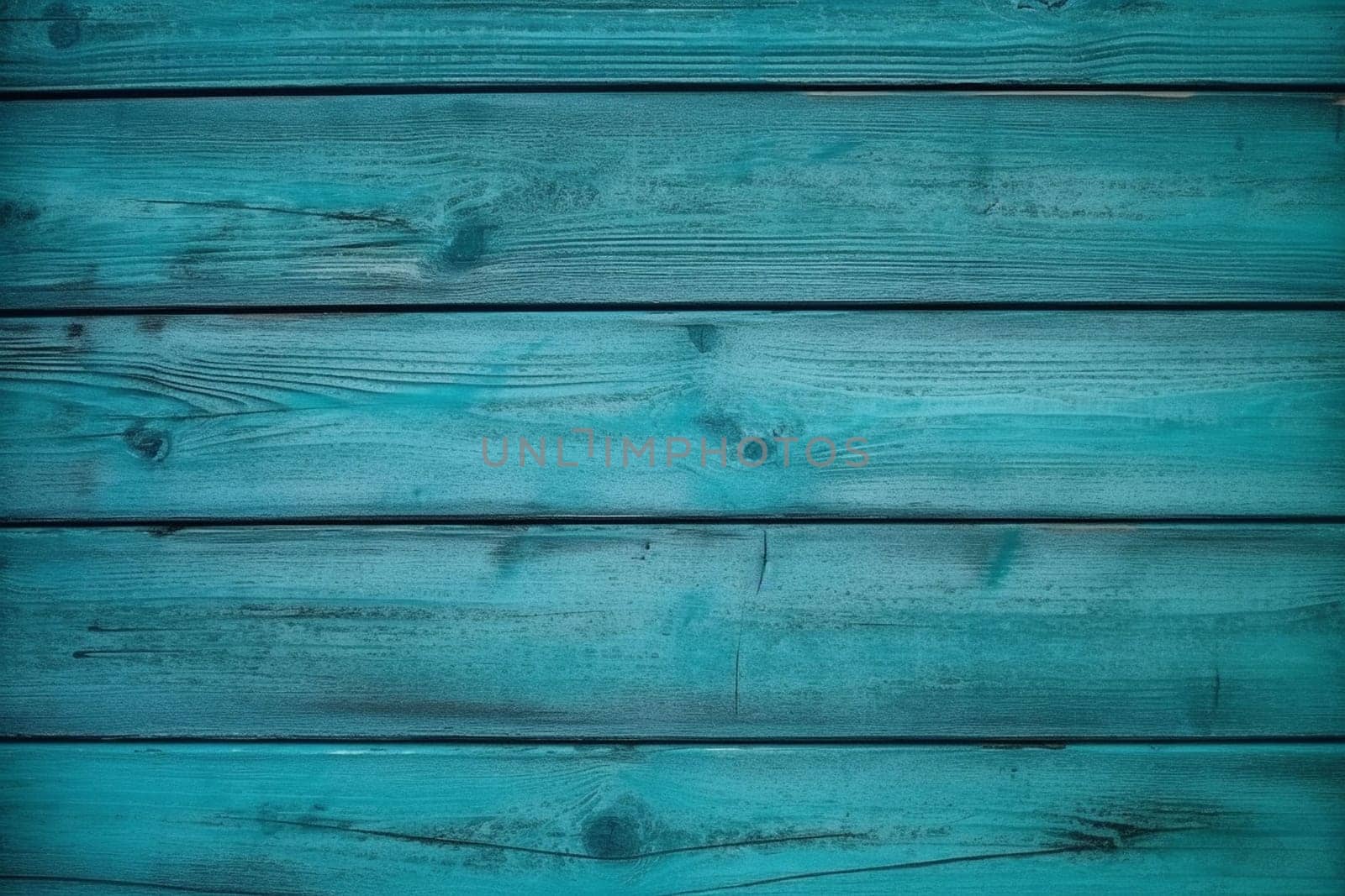 Blue Aqua color. Treated wooden boards - wood decking flooring and wood deck with paneled walls. Textures and patterns of natural wood. Background for interiors by Costin