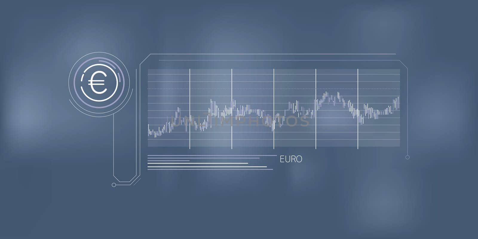 Abstract infographic of stable euro exchange rate. by ConceptCafe