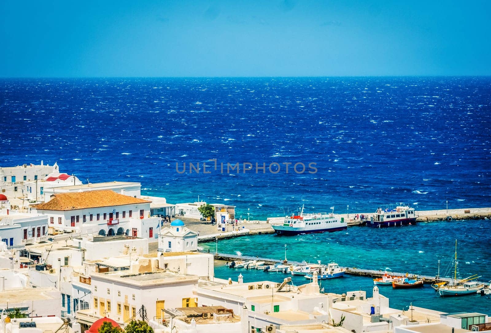 Beautiful view of Mykonos town by GekaSkr