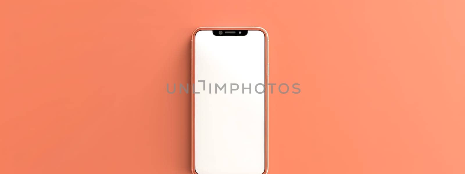 modern smartphone, mockup, banner, made with Generative AI. High quality illustration