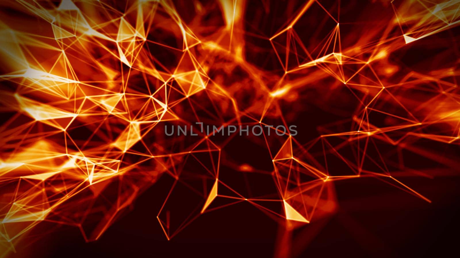 Abstract Fire red Geometrical Background ..Futuristic technology style. Neon Sign . Futuristic Technology HUD Element . Elegant Abstract background . Big data .