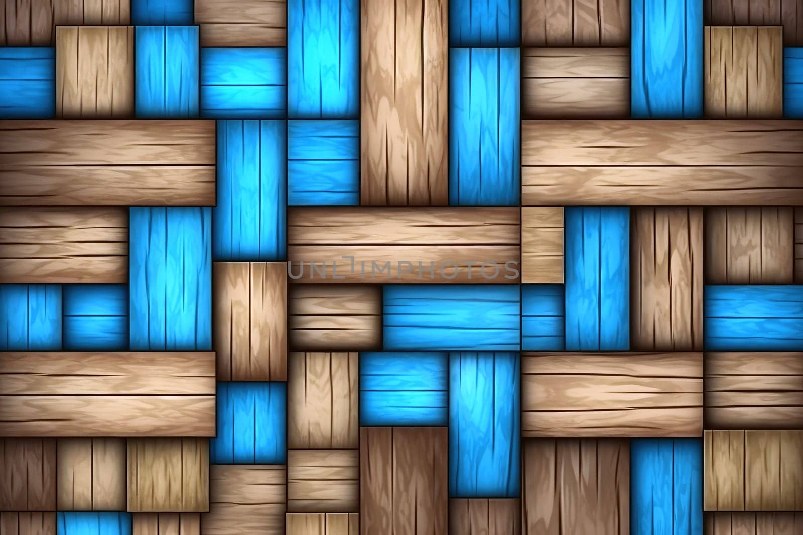 Surreal three dimensional wooden background texture created with generative AI technology