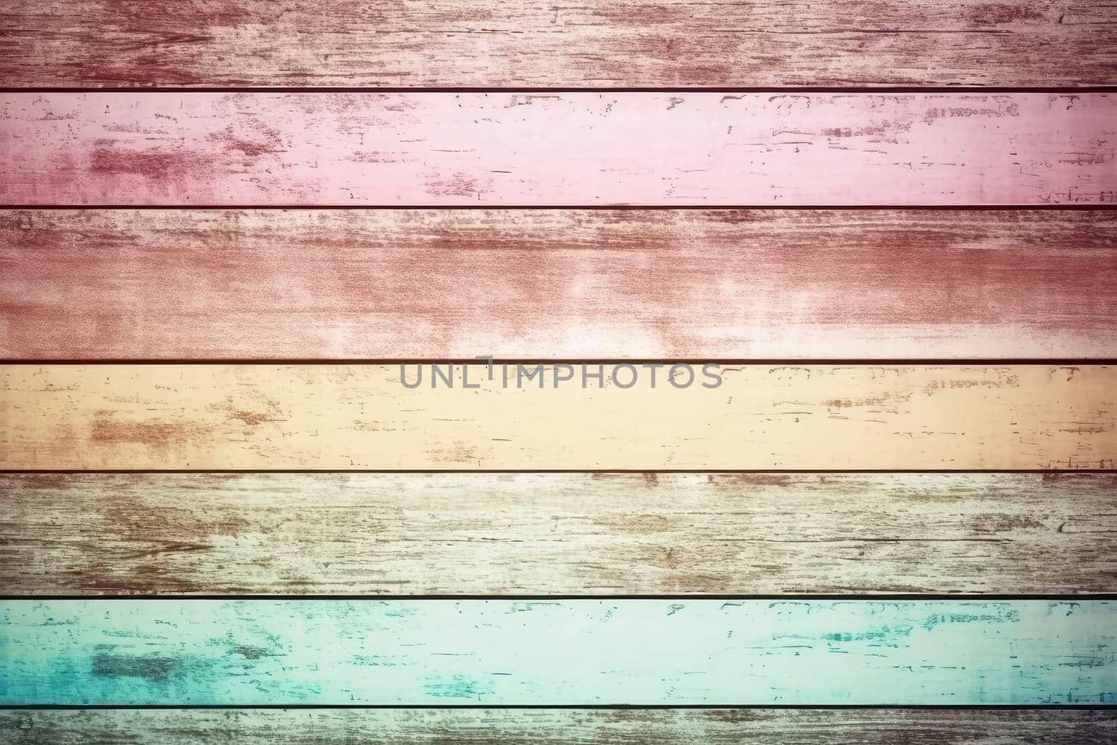Vintage wooden plank background in pastel colors created with generative AI technology. by MP_foto71