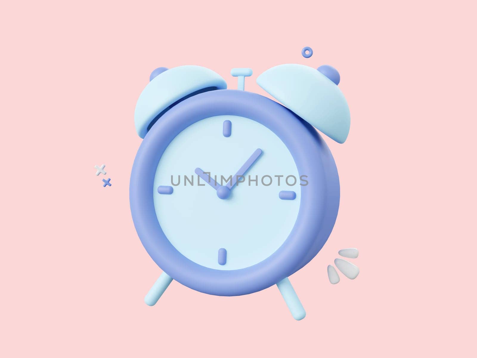 3d cartoon design illustration of alarm clock isolated icon, reminder alert concept. by nutzchotwarut