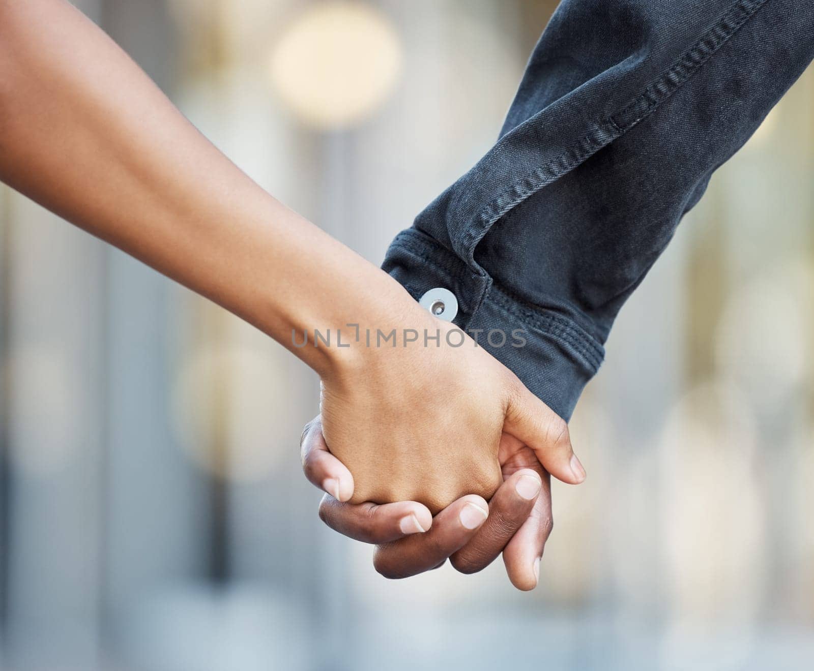 Closeup, hands and couple with marriage, support and love for partnership, bonding and collaboration. Zoom, man and woman with solidarity, kindness and relationship with trust, loyalty and romance.