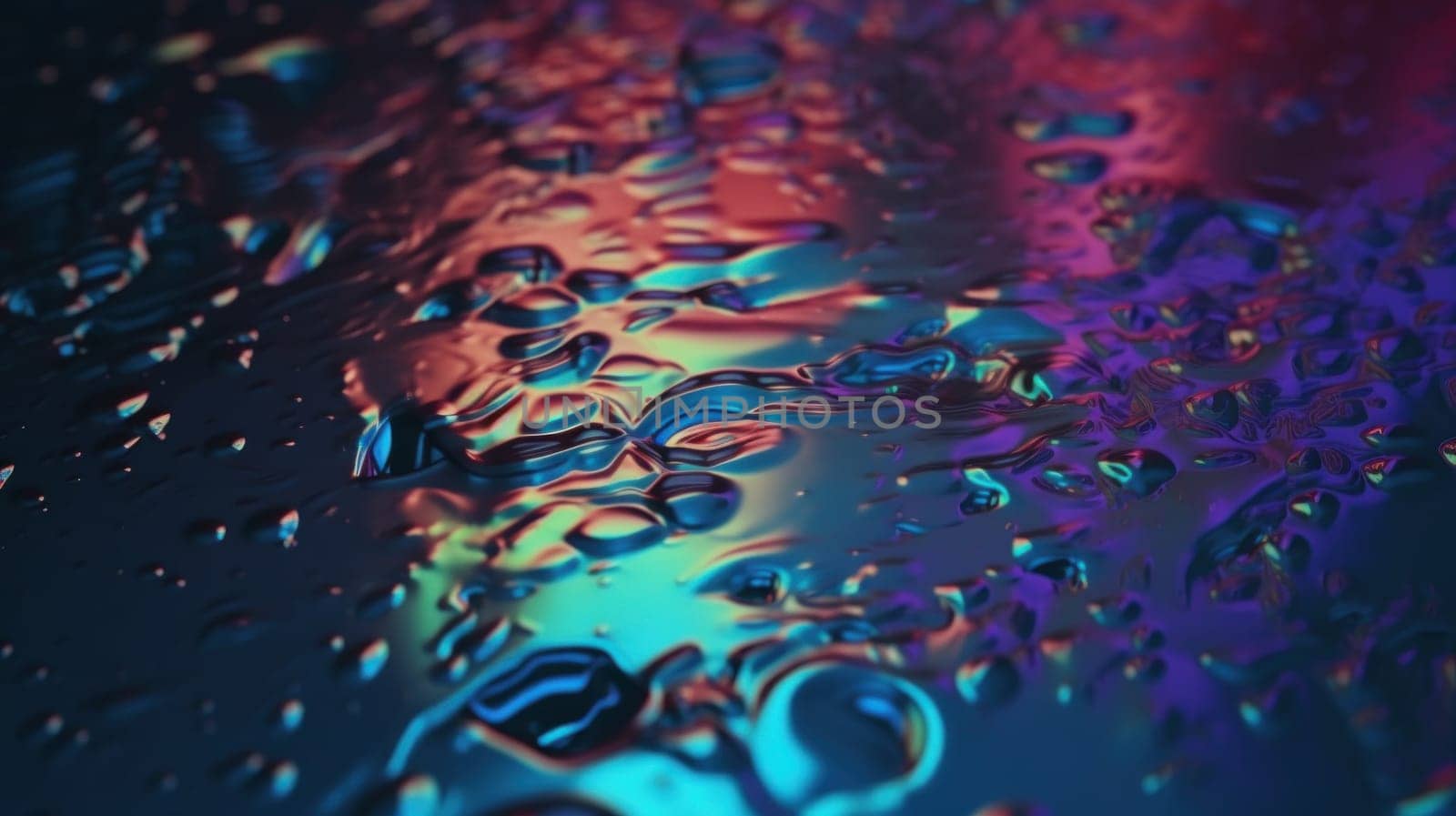Abstract background, holographic fluid foil, metallic texture. Generative AI by Veiksme