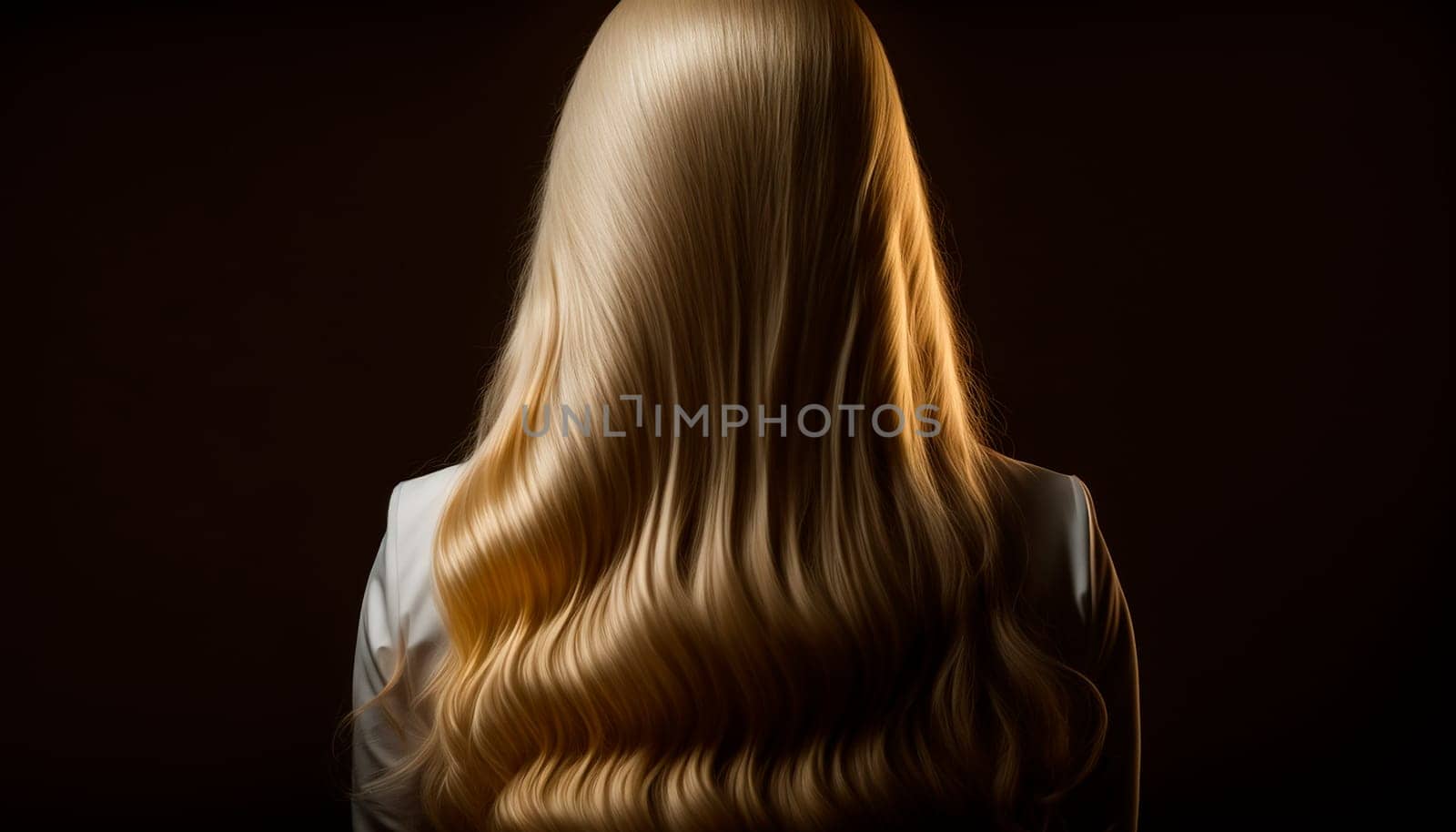 Beautiful long Hair. Beauty woman with luxurious straight blonde hair. generative ai