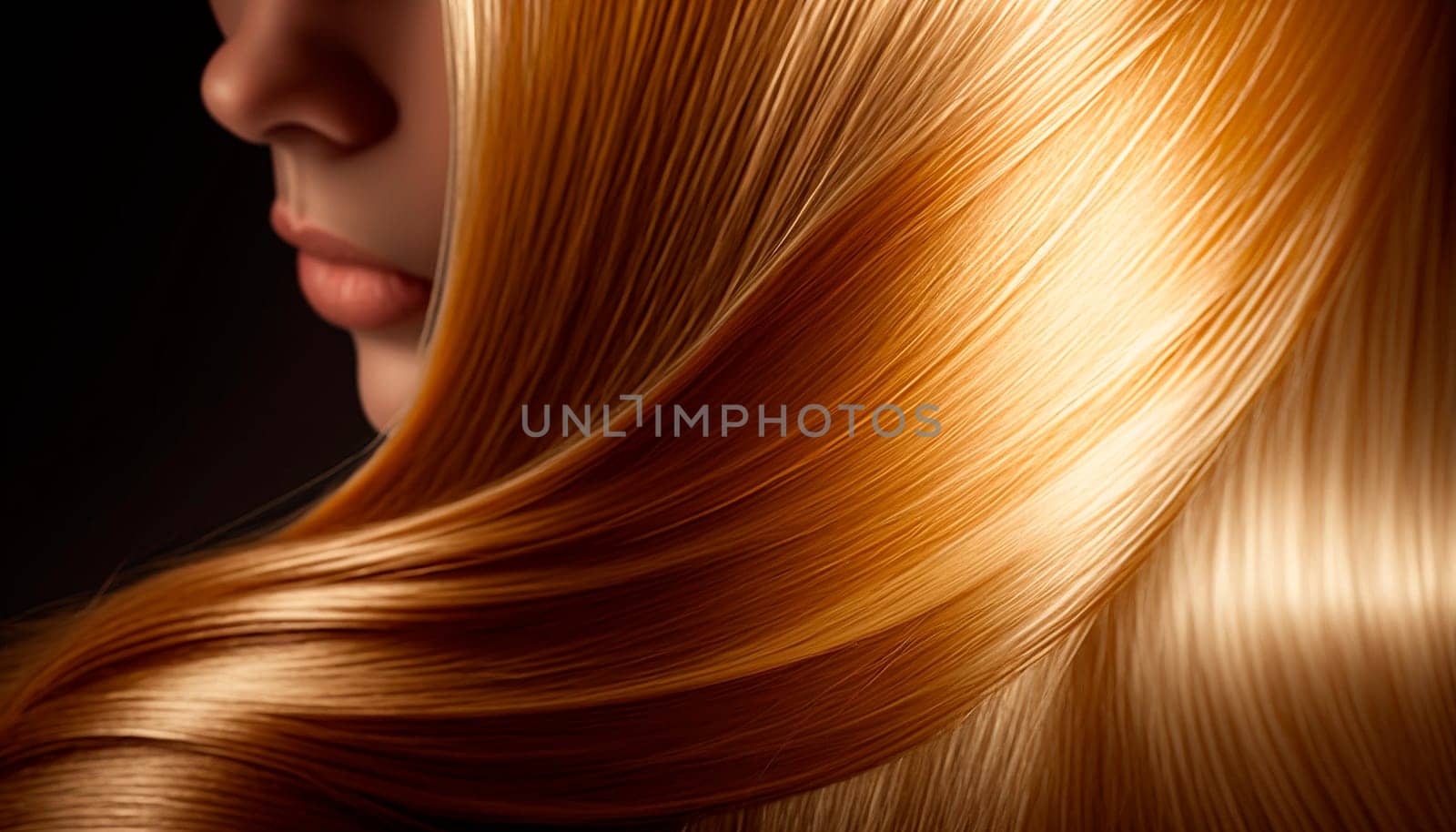 Beautiful long Hair. Beauty woman with luxurious straight blonde hair. generative ai by Veiksme