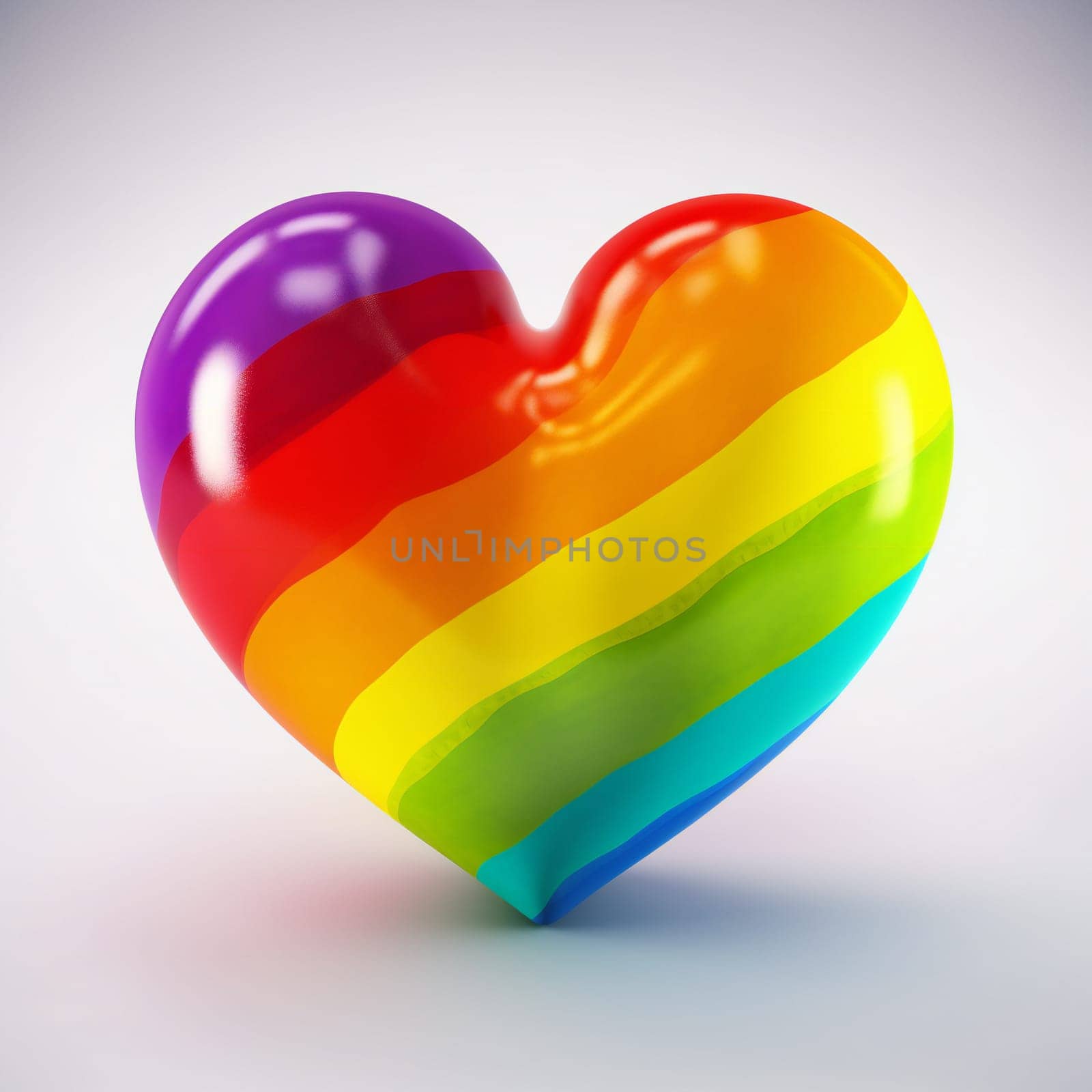 LGBTQ color paint on Heart shape , Generative ai by juliet_summertime