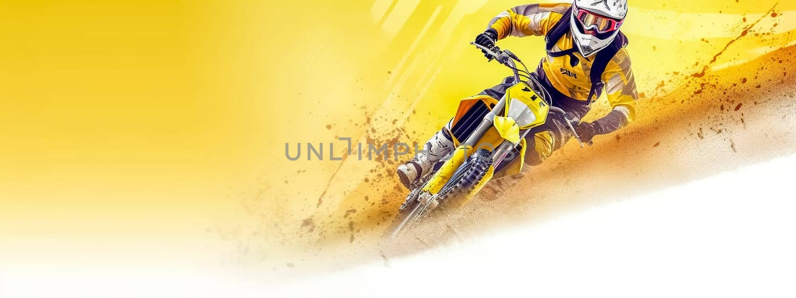 motocross racing, made with Generative AI. High quality illustration