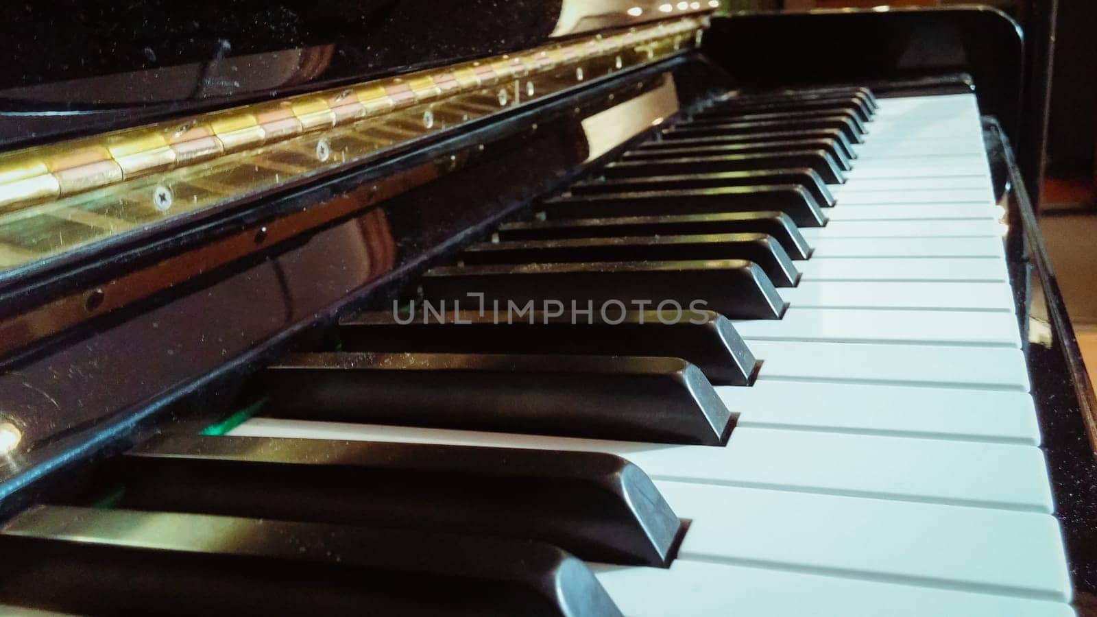 Close up of piano keys by wavemovies