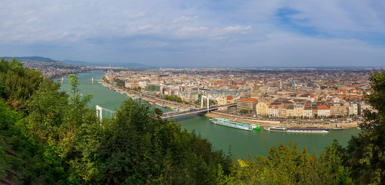Panorama of the city of Budapest, Hungary.
