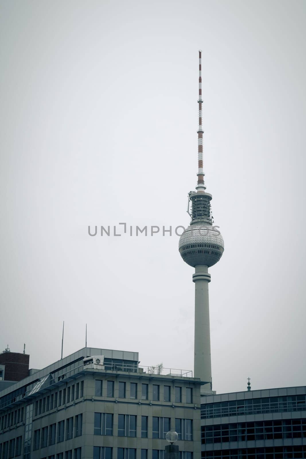 The TV Tower of Berlin that located on the Alexanderplatz