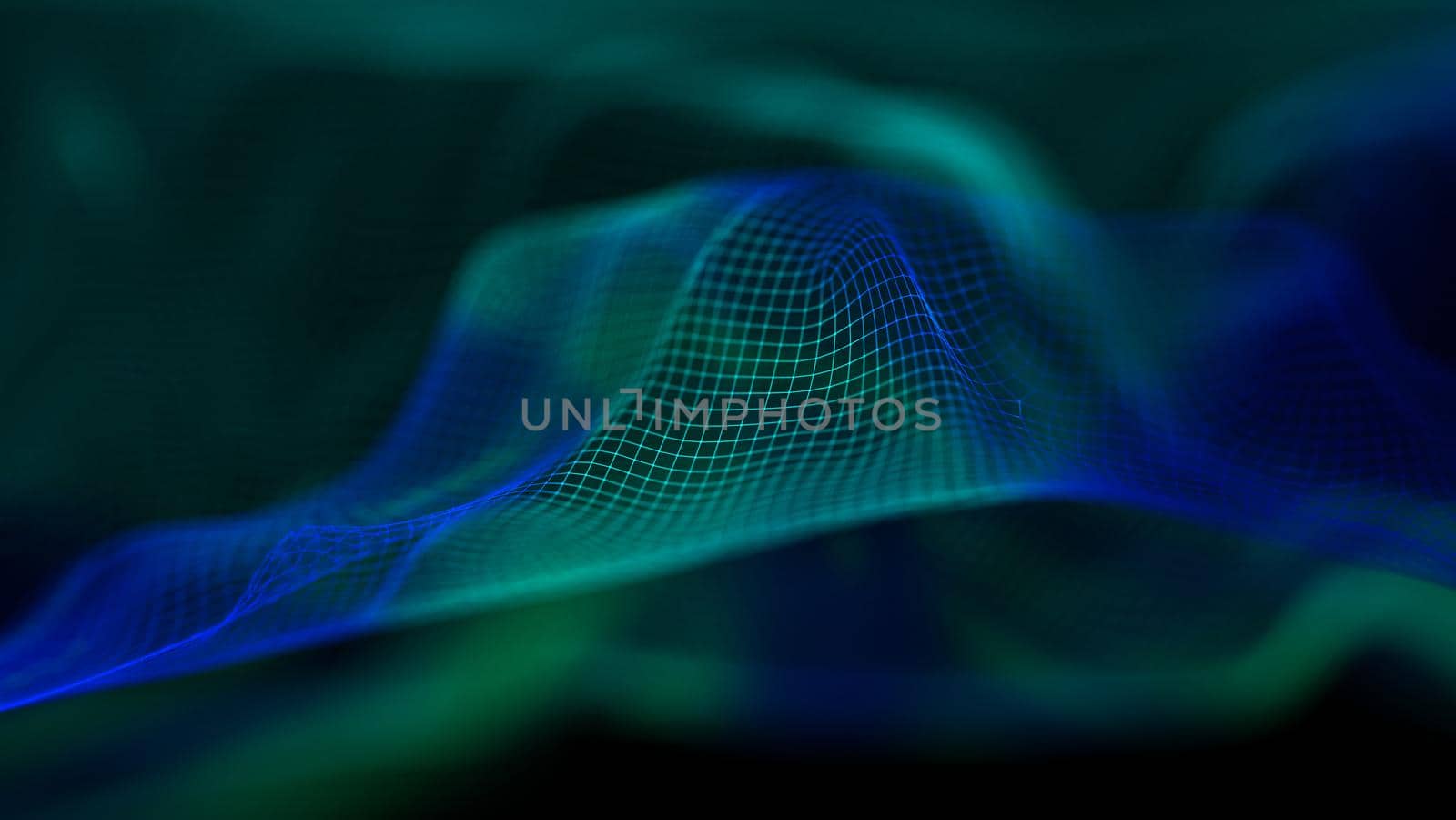 Modern blue technology wave. Led soft focus background.