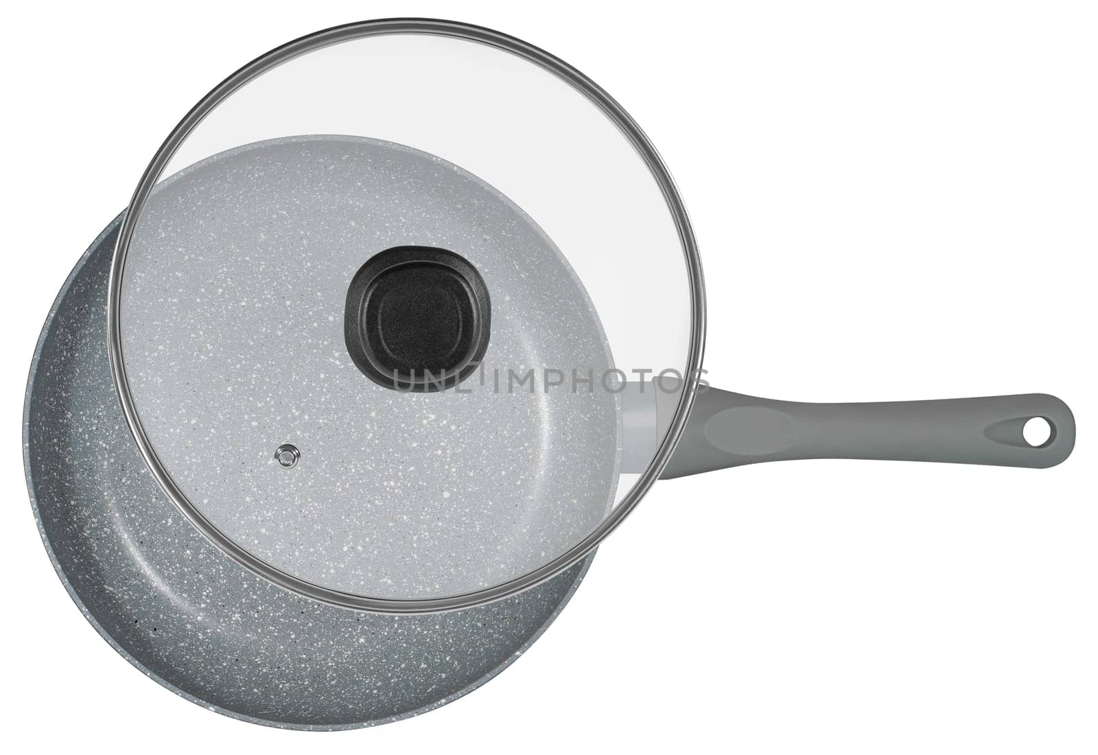 non-stick ceramic frying pan with glass lid white in insulation