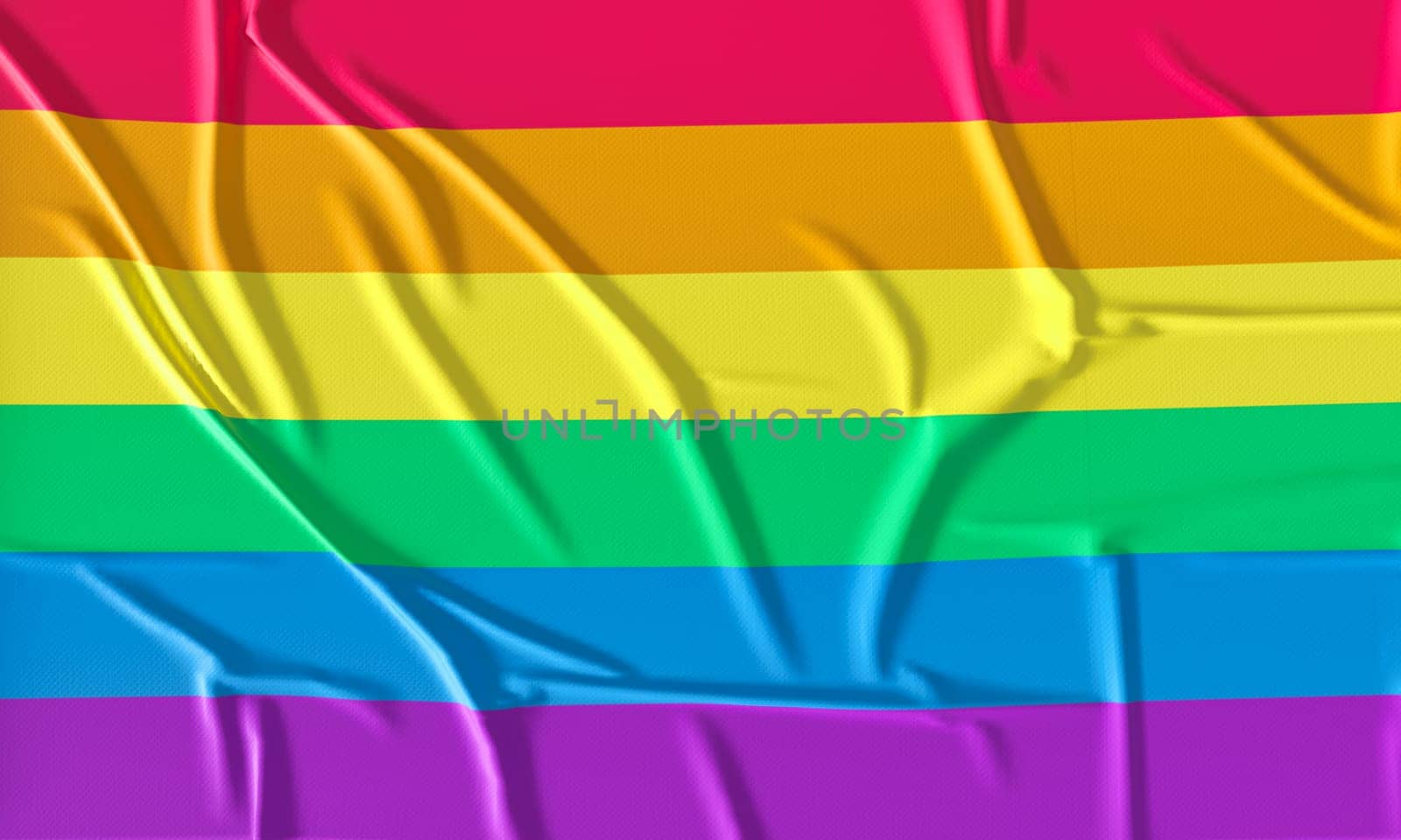 Rainbow flag pride day on wall background. Celebrates LGBT pride month.