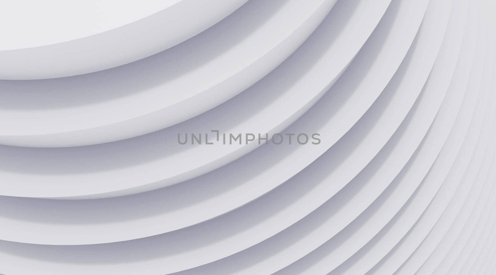 Abstract Curved Shapes. White Circular Background. by ImagesRouges