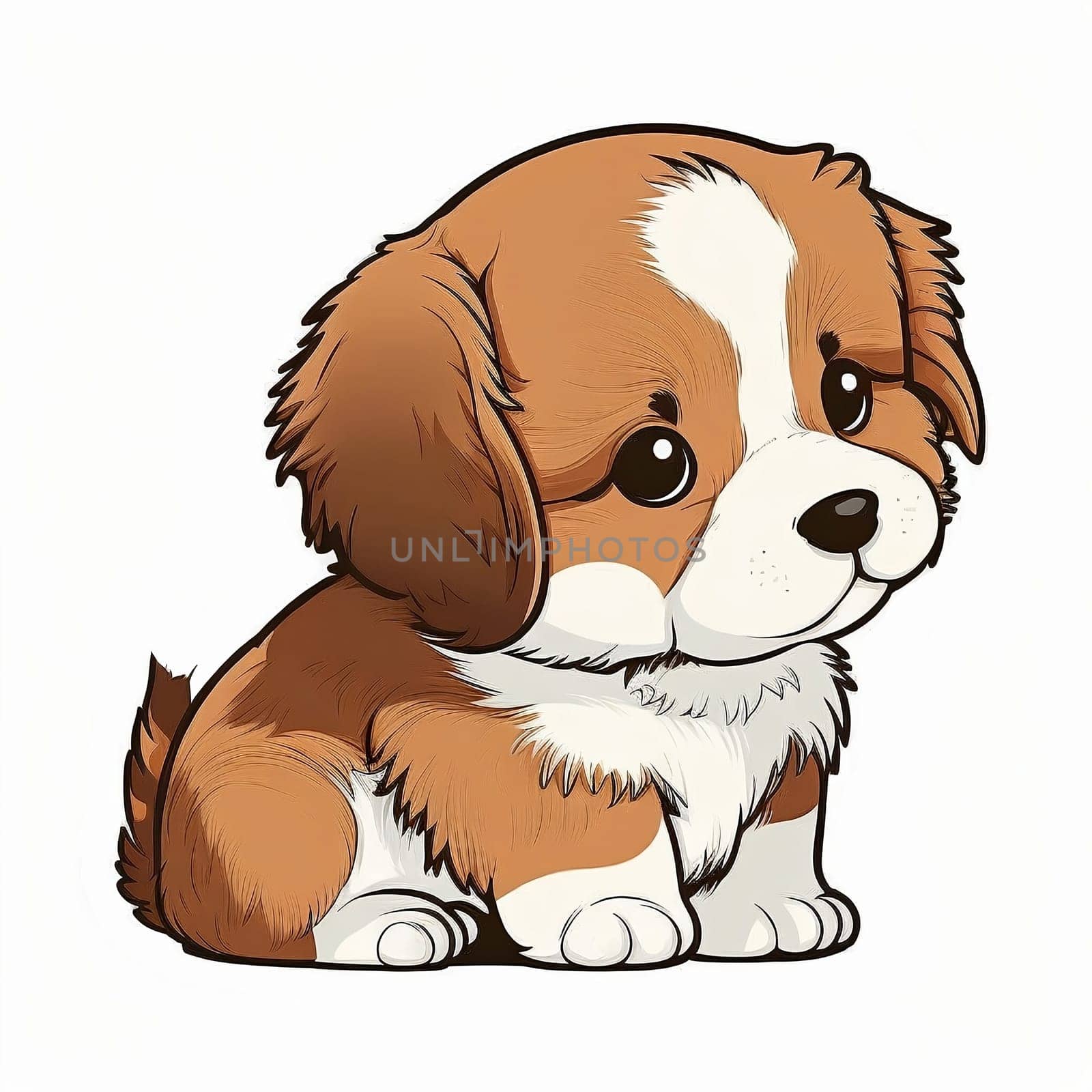 Cute cartoon dog illustration, clipart, sticker. by AndreyKENO