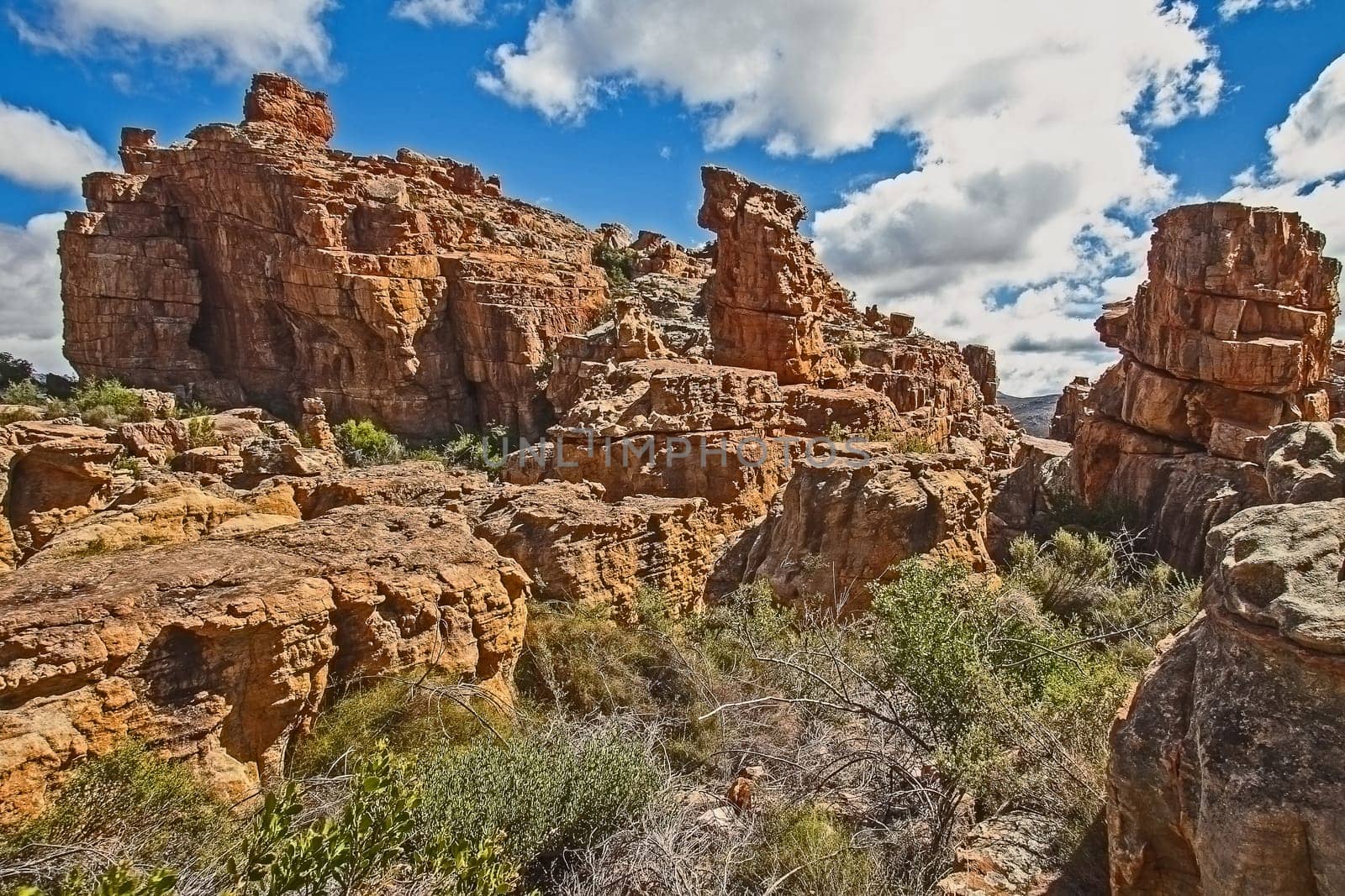 Interesting rock formations at Truitjieskraal in the Cederberg Wilderniss Area, Western Cape, South Africa