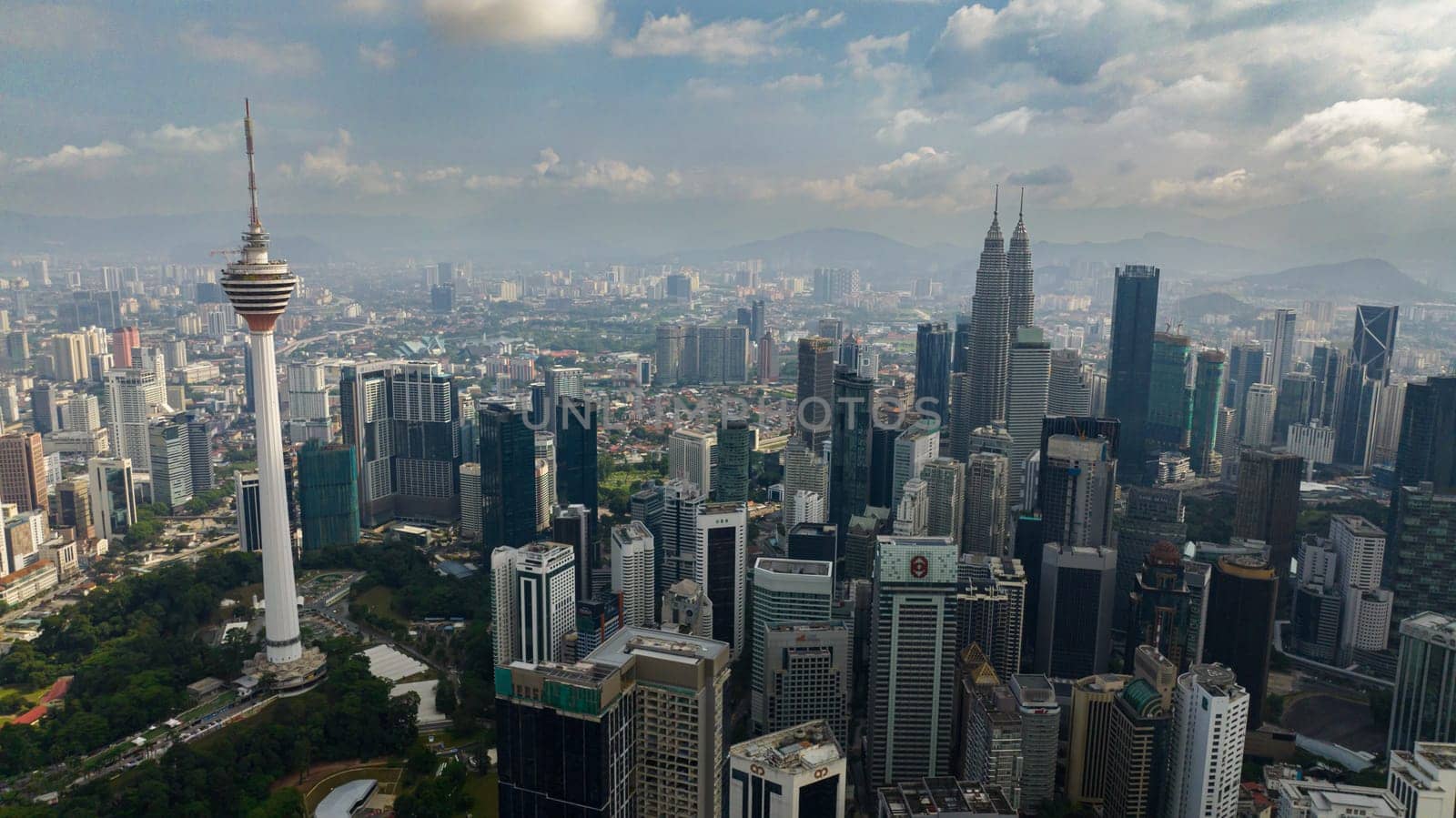 Kuala Lumpur, Malaysia - September 11, 2022: Top view of Kuala Lumpur cityscape, capital of Malaysia.