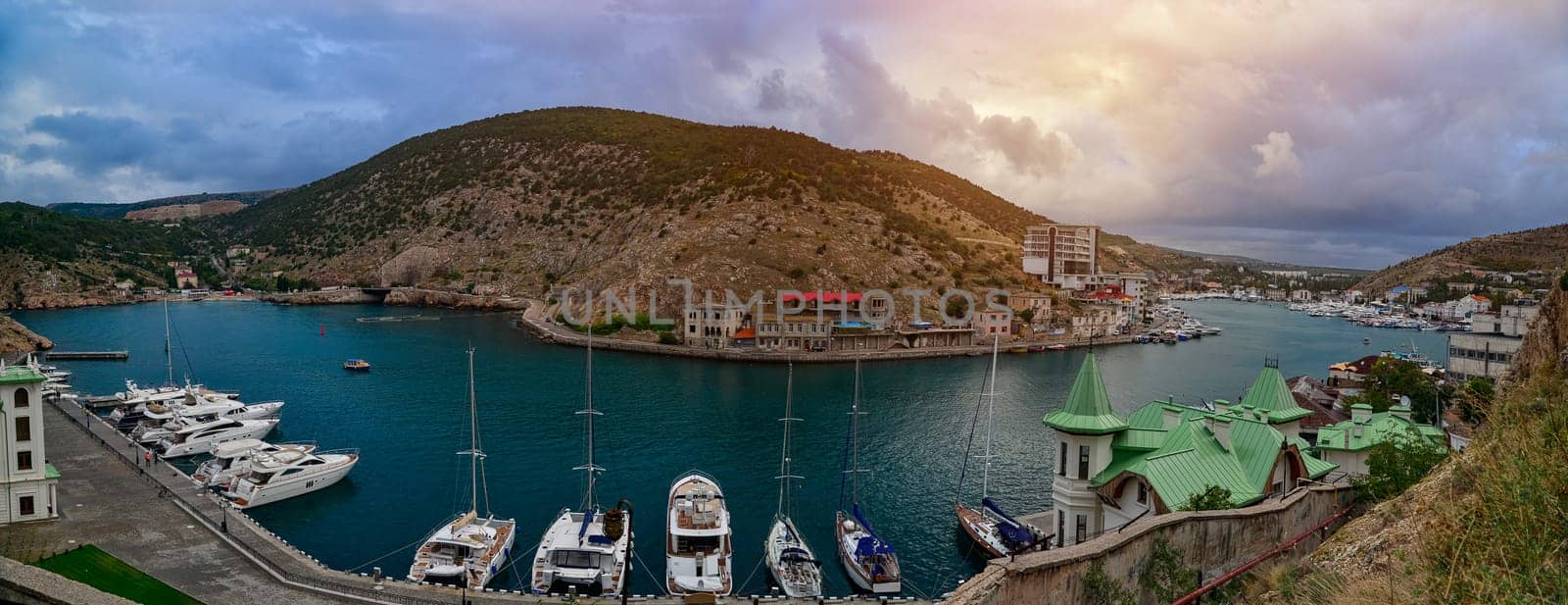 Panoramic view of the city from above. Balaclava. Crimea. Ukraine. September 15, 2013. by Renisons