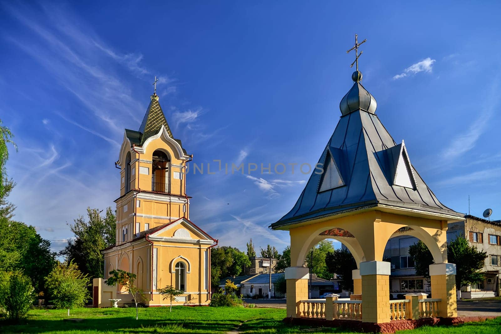 The bell tower of the Holy Ascension Cathedral.