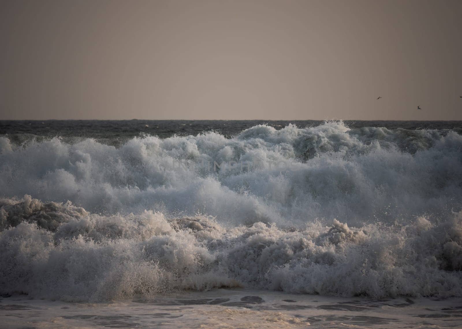 ocean, sea surf with big waves. tropical landscape waves crushing on coral reef Stormy weather at seaside