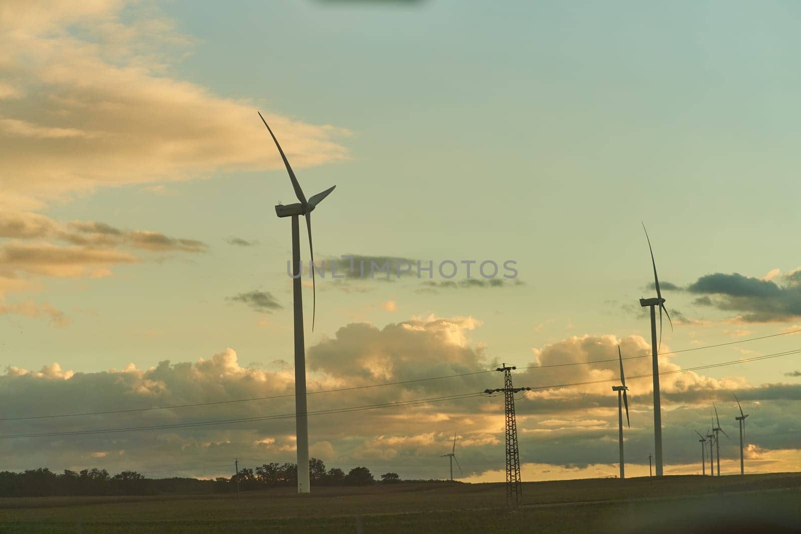 Wind turbines for electric power production in Hungary. Eco-friendly way to generate electricity