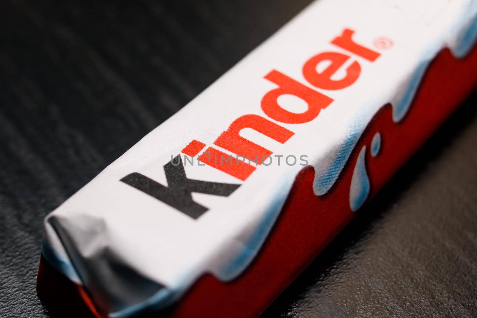 BELARUS, NOVOPOLOTSK - 26 NOVEMBER, 2020: The inscription on the packaging kinder chocolate