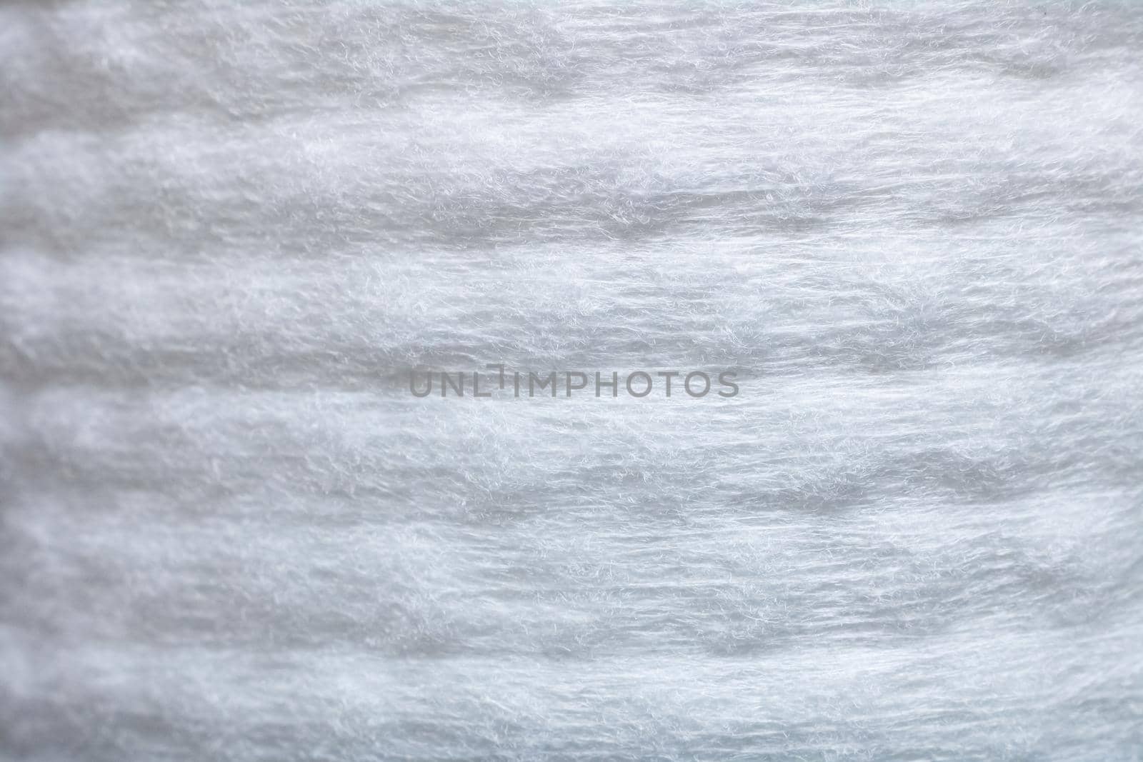 White cotton fabric close up, background or texture