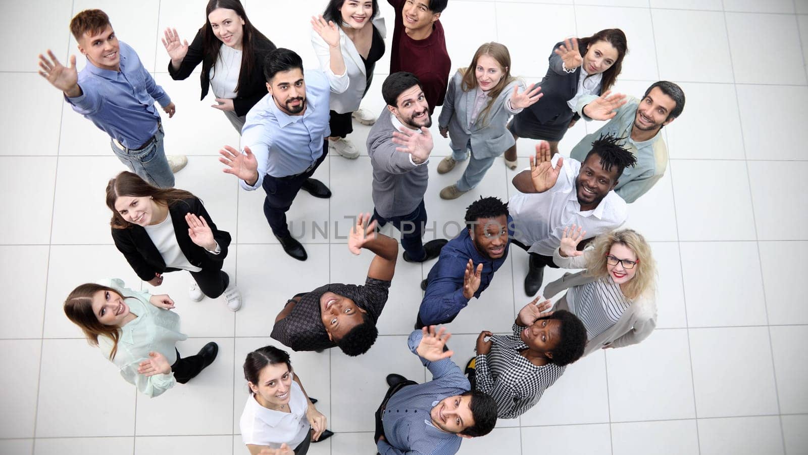 young business people talking in meeting room