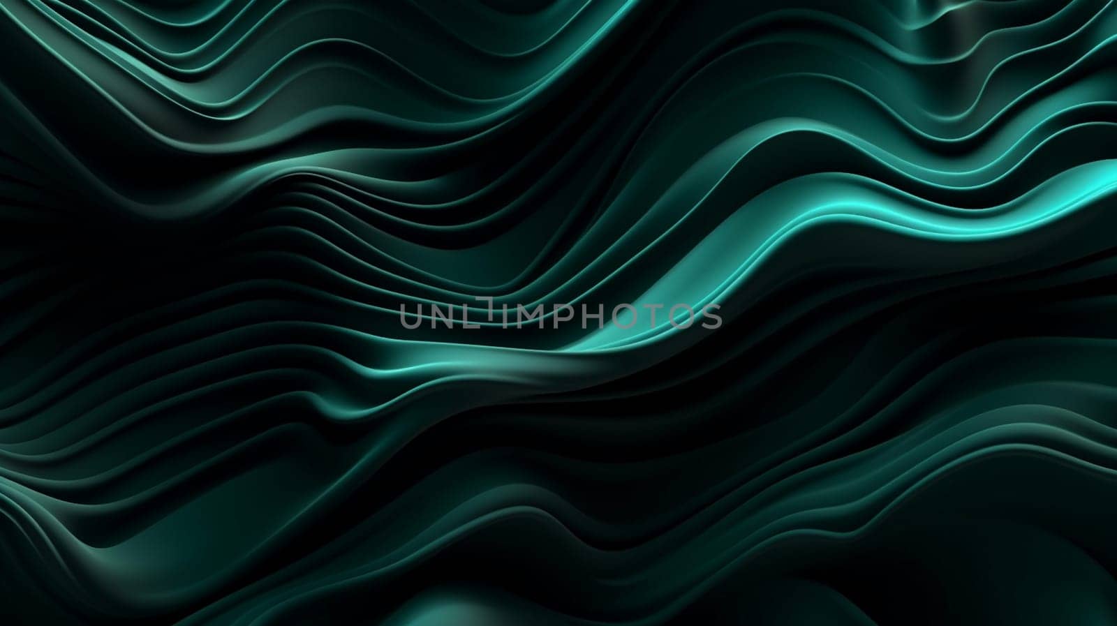 abstract deep green fabric like texture waves . High quality photo