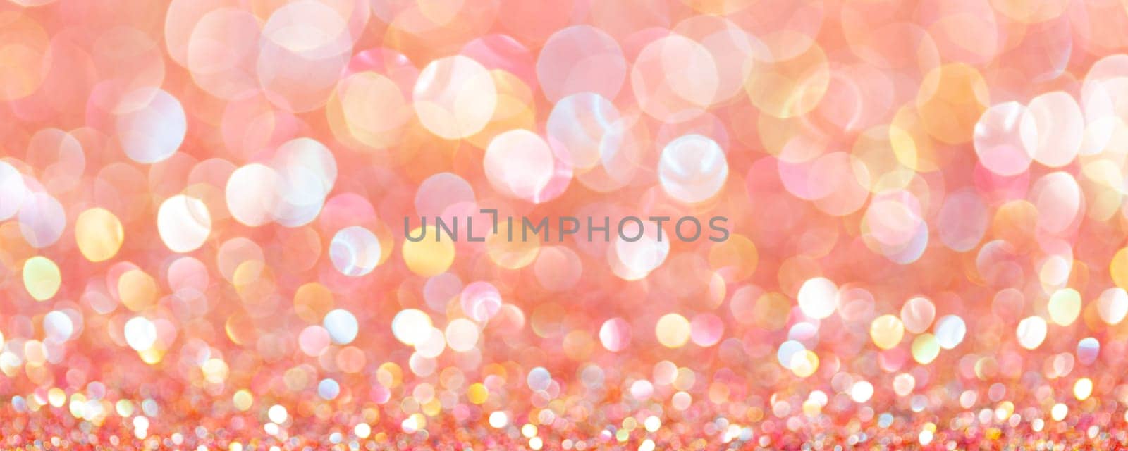 sparkles of rose glitter abstract background. Copy space, banner by glavbooh