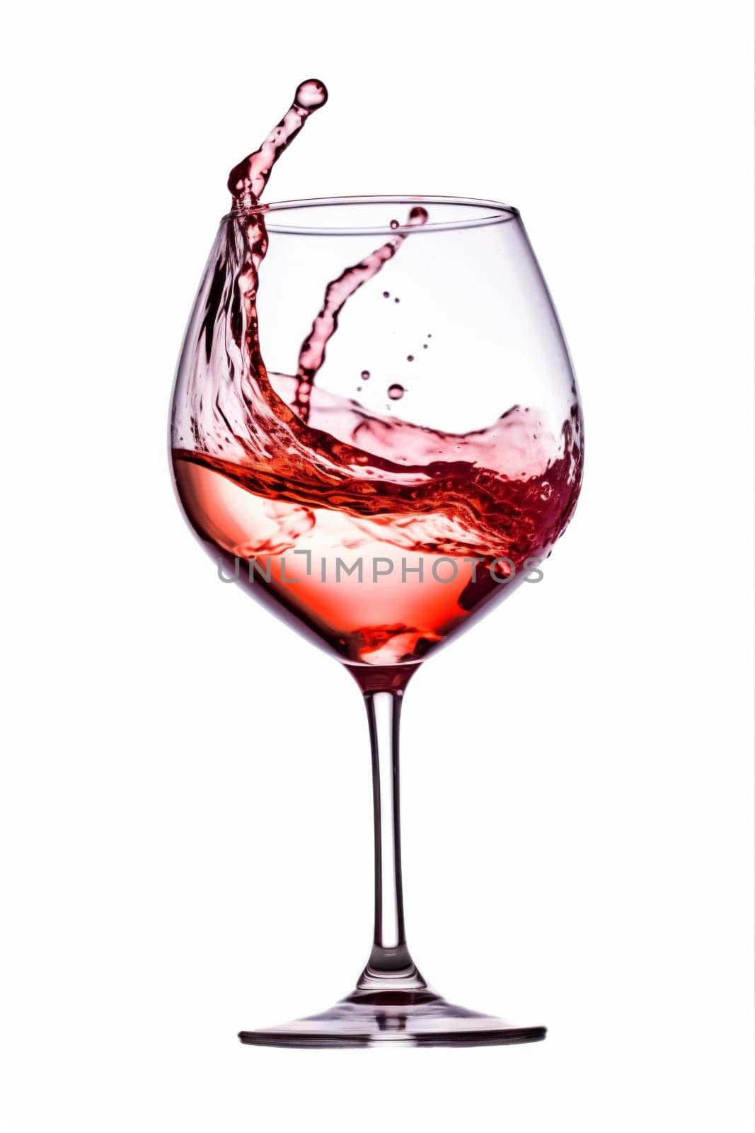 drink bottle wine party alcohol glass liquid closeup gradient background red. Generative AI. by SHOTPRIME