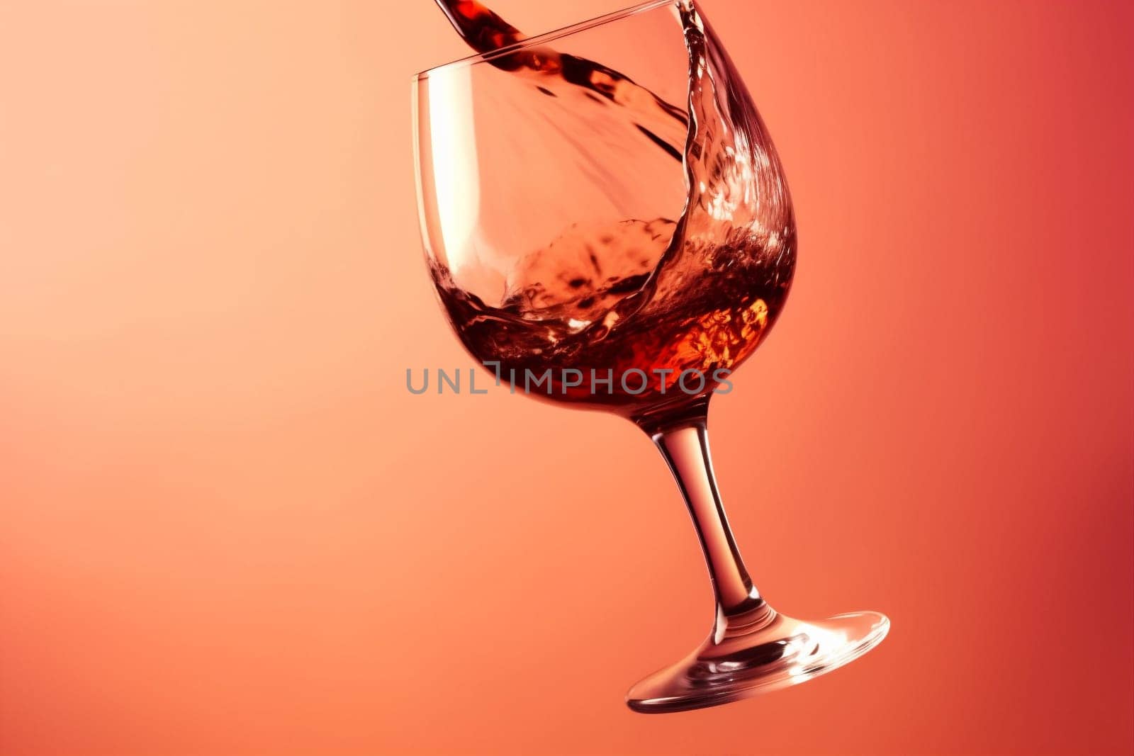 concept liquid red background party beverage winery merlot transparent burgundy wine epicure celebration liqueur sauvignon closeup glass drink alcohol luxury gradient. Generative AI.