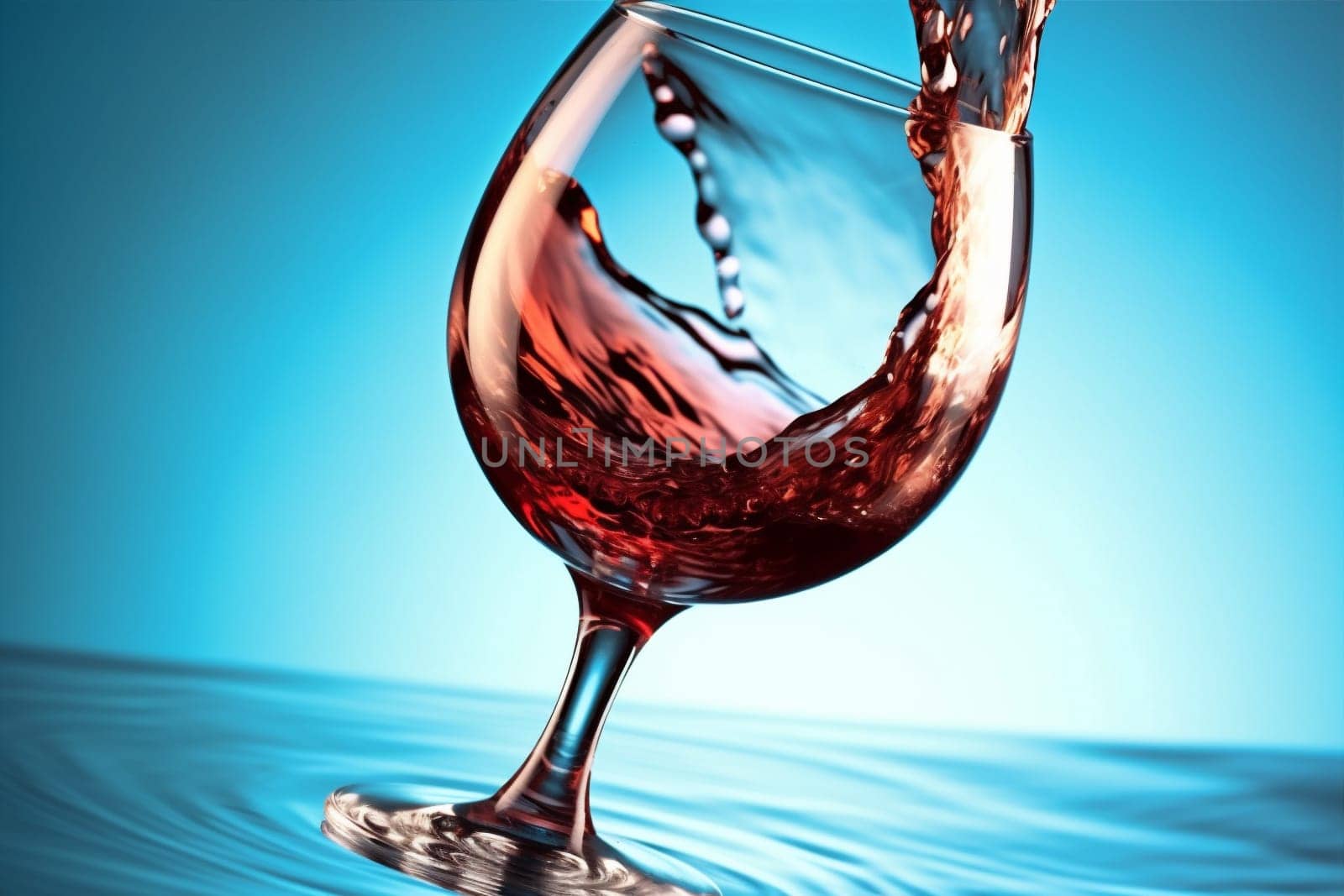 alcohol background drink pouring liquid luxury gradient eatery winery wine party bordeaux bar glass transparent liqueur red celebrate closeup white merlot. Generative AI.