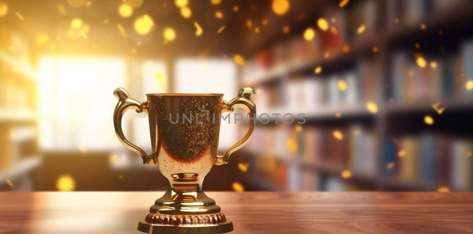competition champion first victory award goal place library prize game golden celebration bokeh sport reward championship education cup gold trophy. Generative AI.