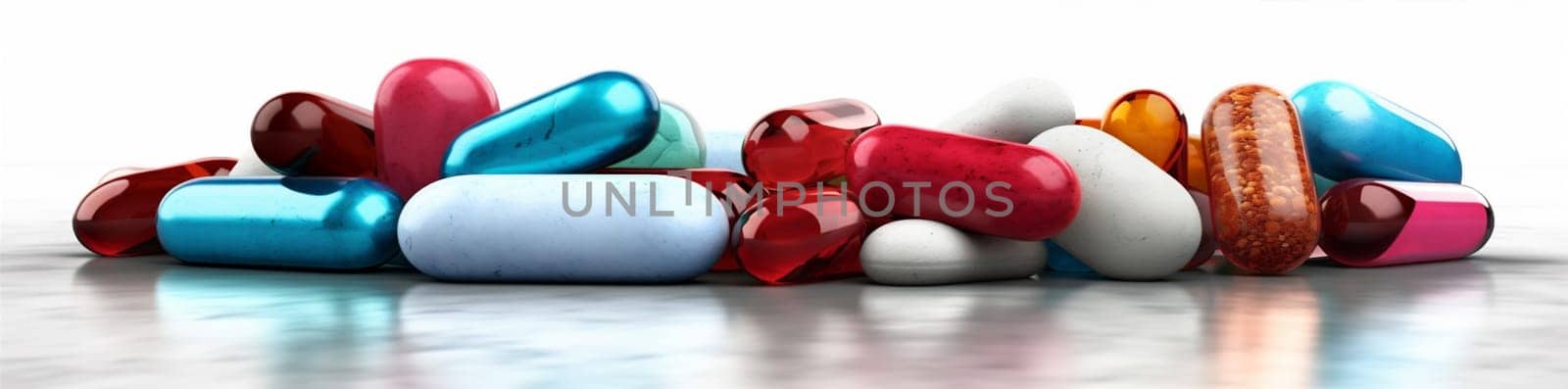 addiction capsule tablet remedy care pill medicine copy background health blue vitamin concept healthcare pharmacy science medical narcotic space macro health healthy drug. Generative AI.