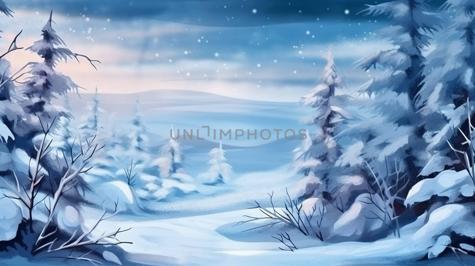 snow tree year winter new year christmas sky white fir background holiday. Generative AI. by SHOTPRIME