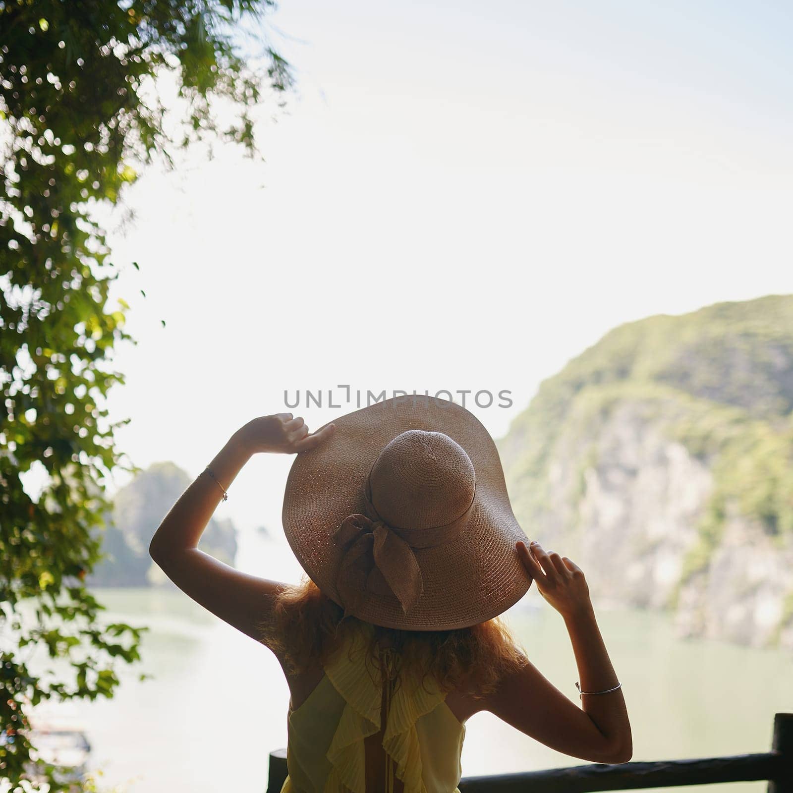 Adventure fills the heart with happiness. Rearview shot of a young woman enjoying a vacation in Vietnam
