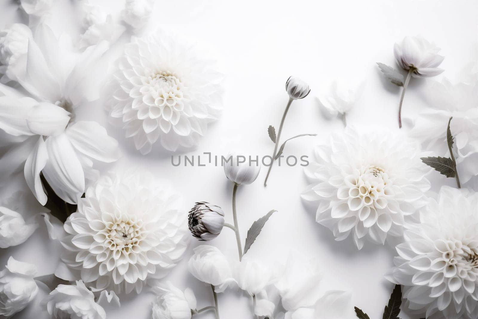 background nature floral blossom copy rose spring white flower celebration space beautiful. Generative AI. by SHOTPRIME