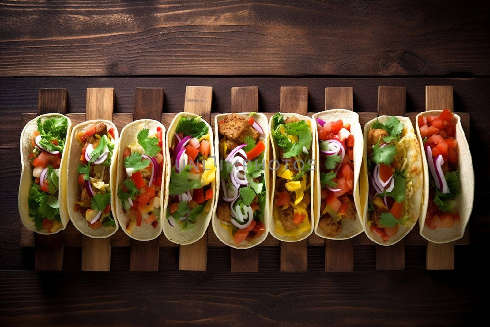 fresh pepper chili vegetable tomato mexican taco food sauce meal. Generative AI. by SHOTPRIME