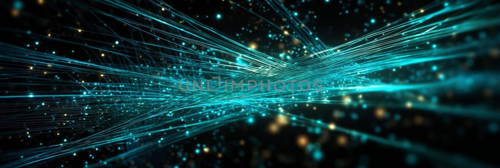 Futuristic background with internet fiber and internet network concept. banner. generative ai by juliet_summertime