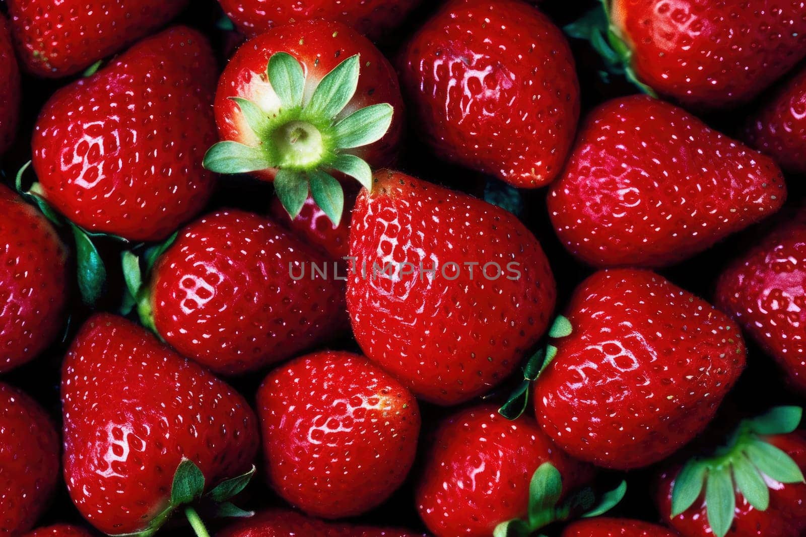 Fresh Strawberry Background, AI Generated by Desperada